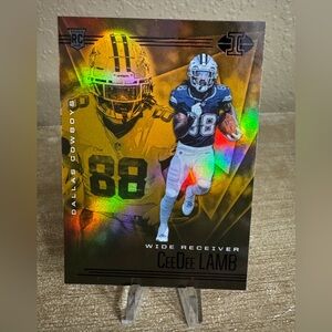 2020 Panini Illusions CeeDee Lamb #18 Trophy Collection Orange Rookie Cowboys RC